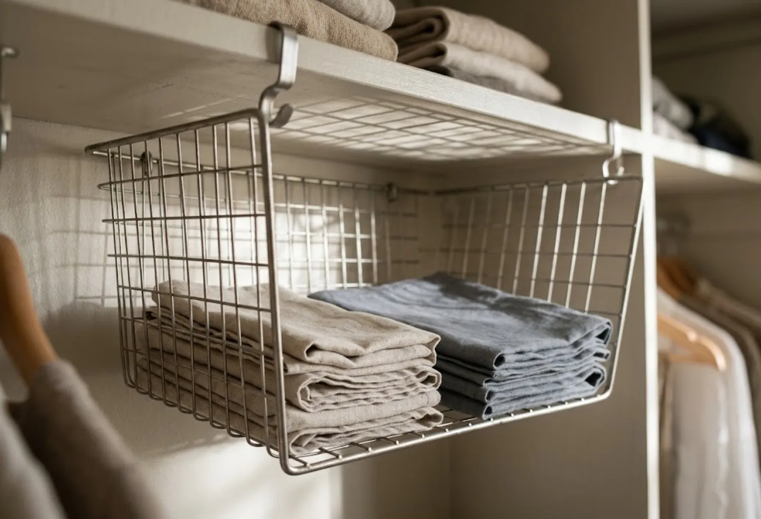 Under-Shelf Baskets for Extra Space