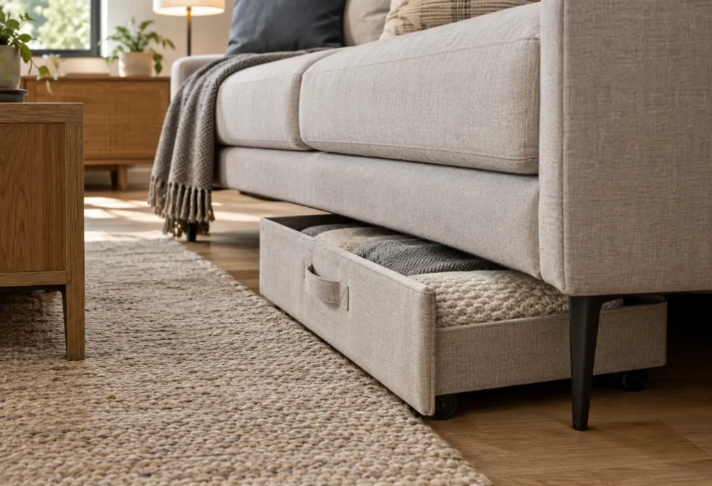 Under-Sofa Rolling Storage