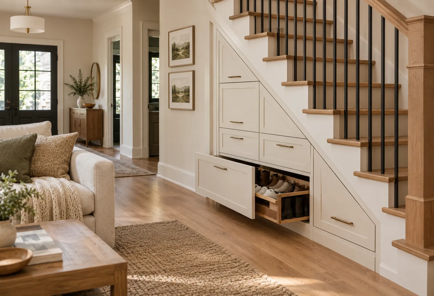 Under-Stair Shoe Storage
