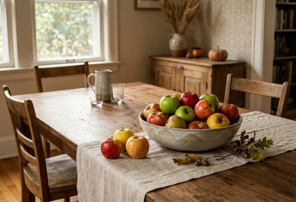 Use a Low Bowl of Seasonal Apples