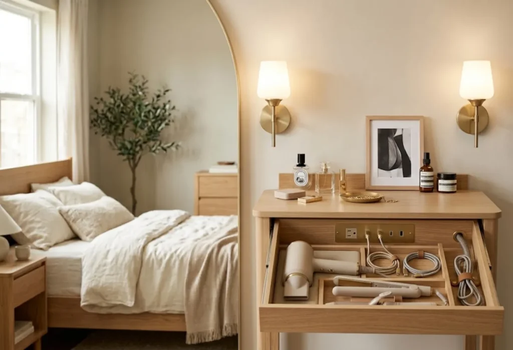 Vanity With Hidden Power Storage