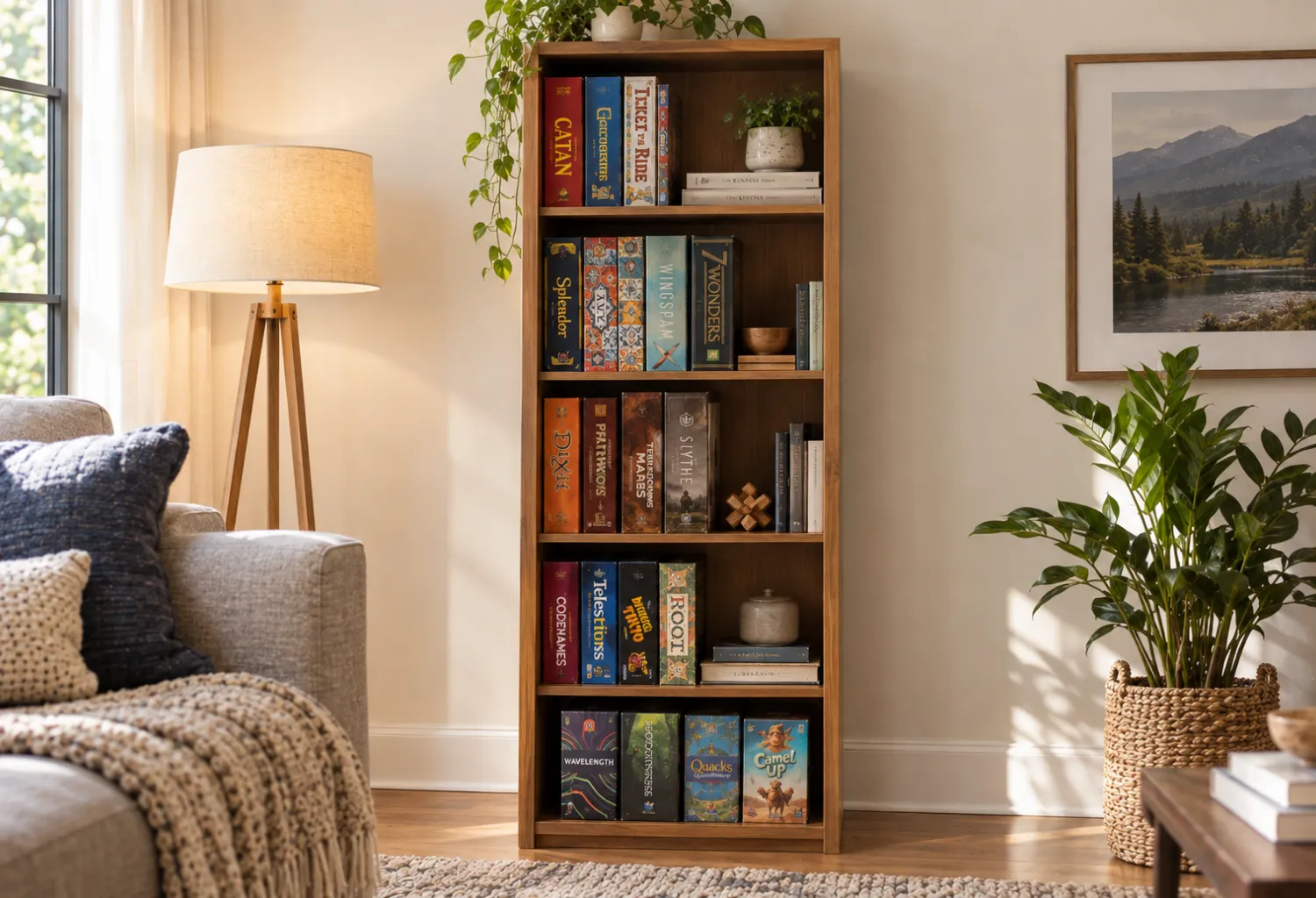 Vertical Board Game Shelf