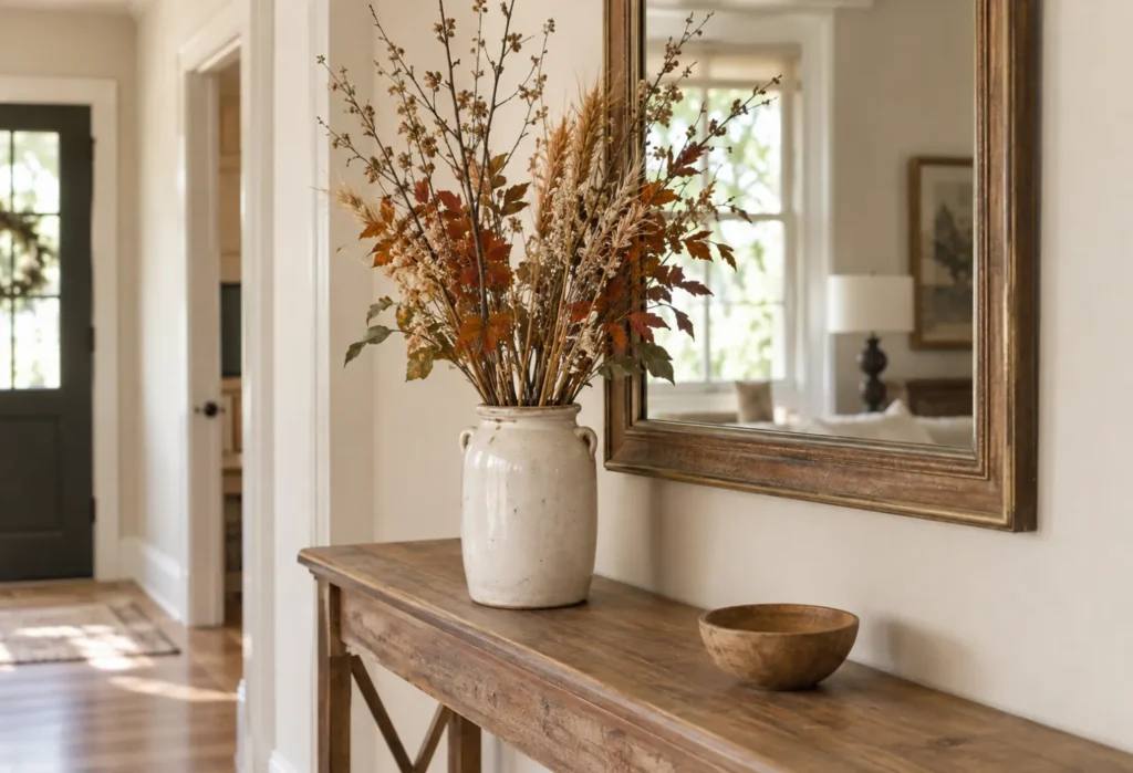 Vintage Crock with Fall Branches