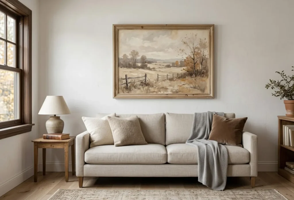 Vintage-Inspired Neutral Artwork