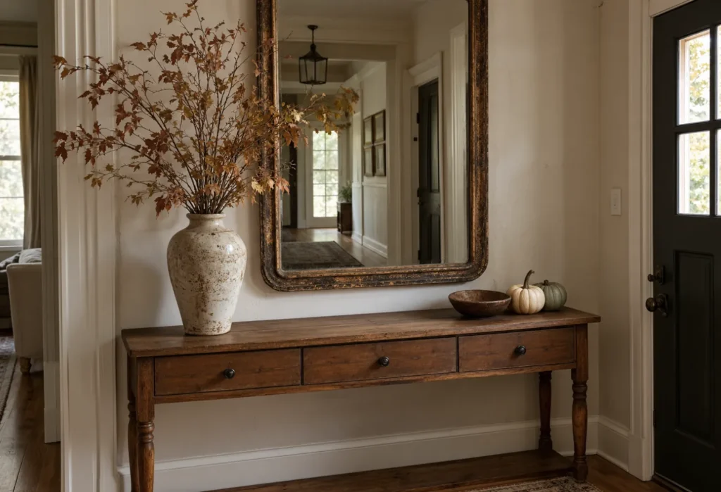 Vintage Mirror and Autumn Branches