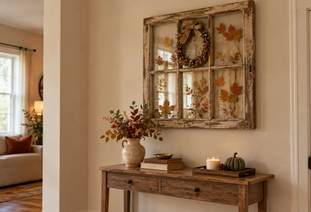 Vintage Window Frame Display