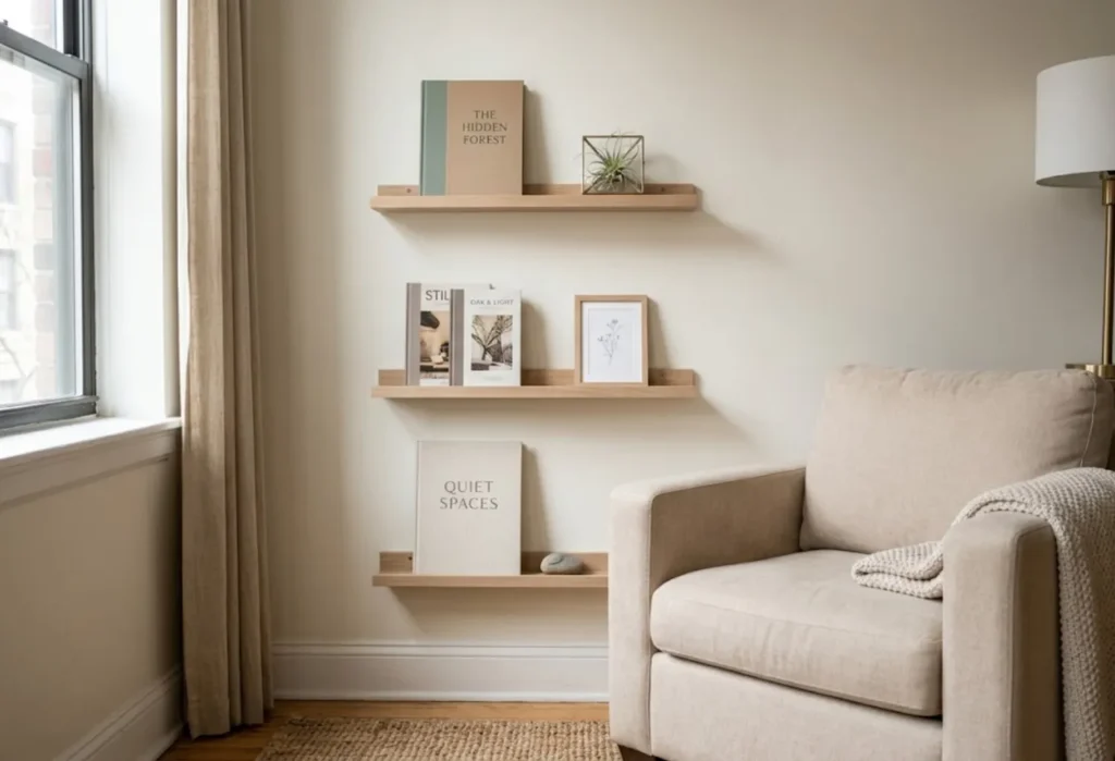 Wall-Mounted Book Ledges