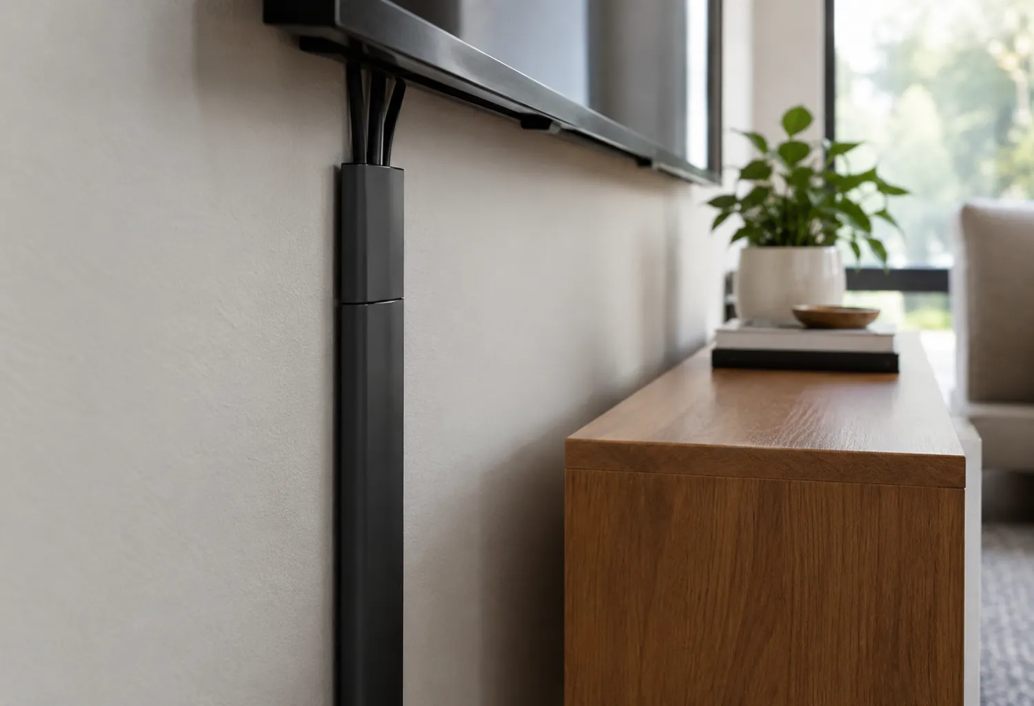 Wall-Mounted Cable Organizer