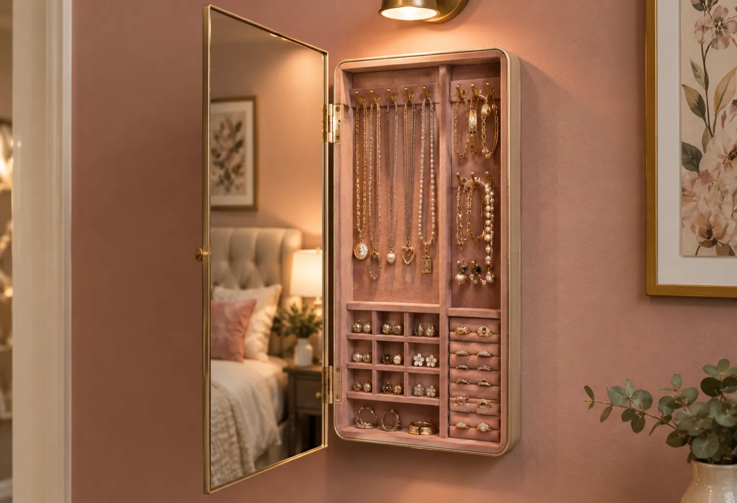 Wall-Mounted Jewelry Display