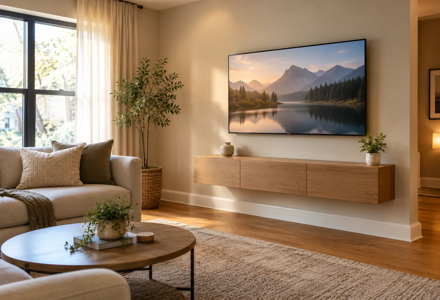 Wall-Mounted TV