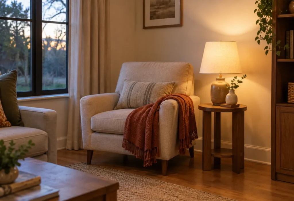 Warm Table Lamp Corner