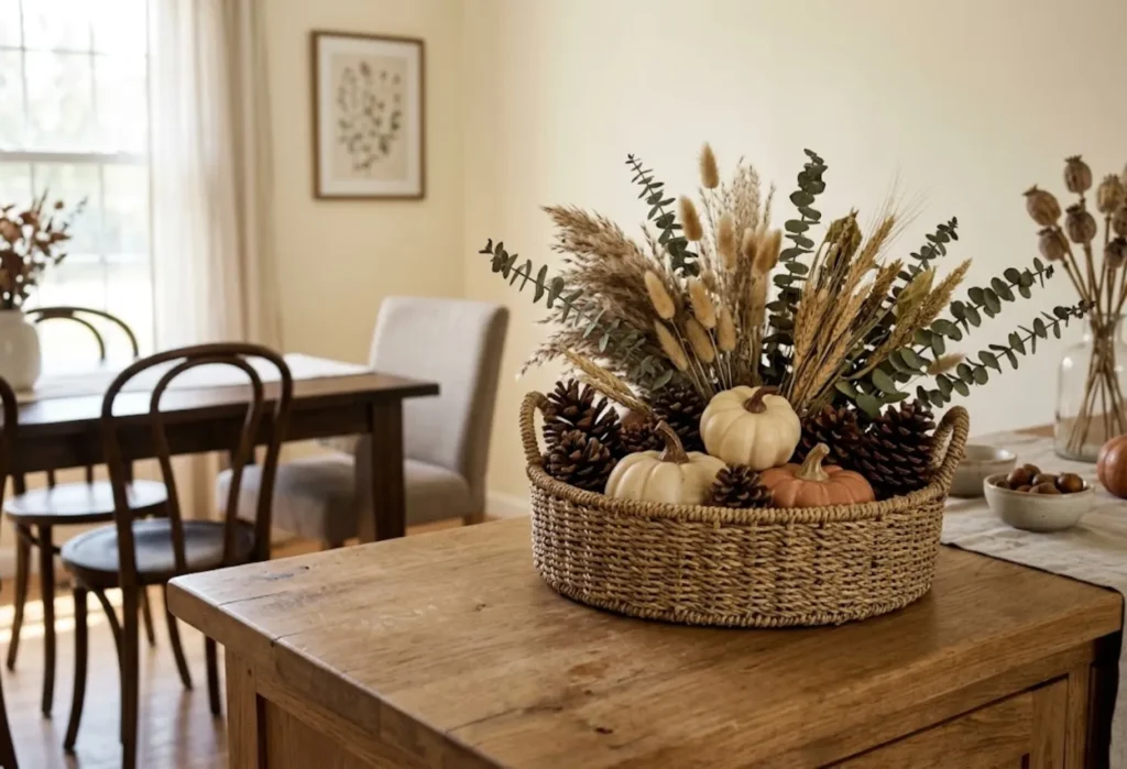 Woven Basket Fall Display