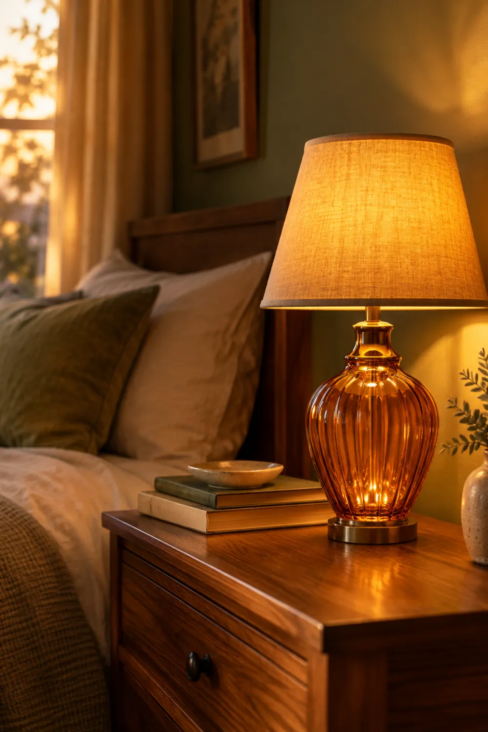 Amber Glass Lamps