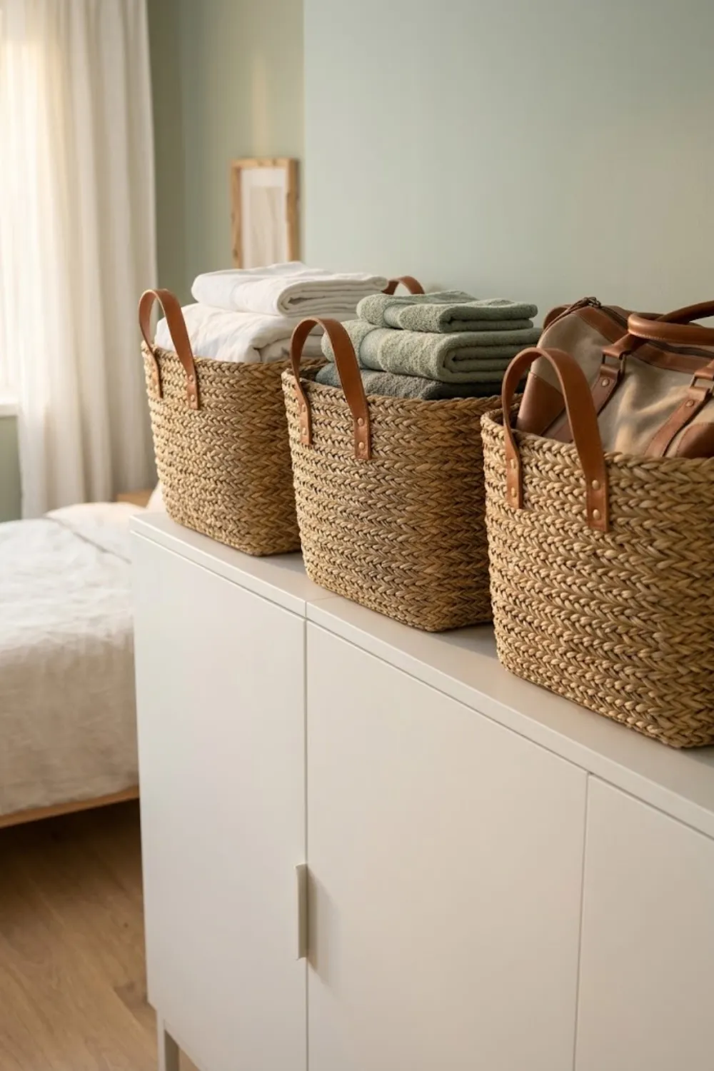 Baskets on Top of the Wardrobe