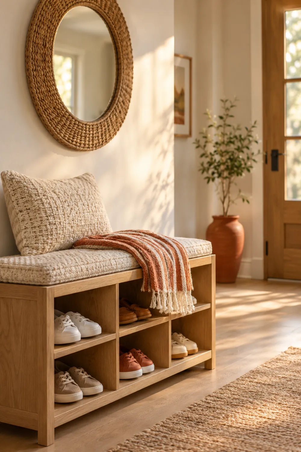 Bench With Cubbies