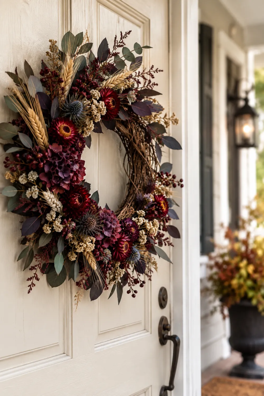Black Dried Flower Wreath