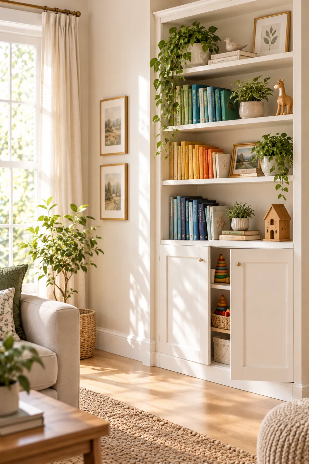 Bookshelf With Closed Bottom