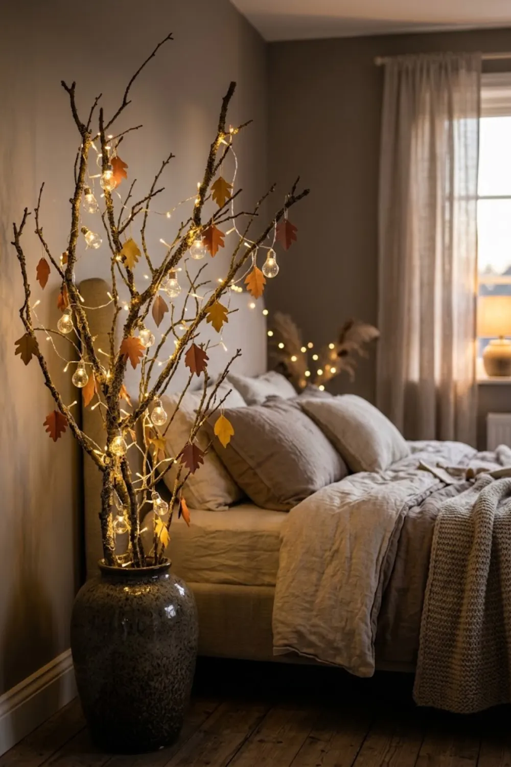 Branch and Fairy Light Display
