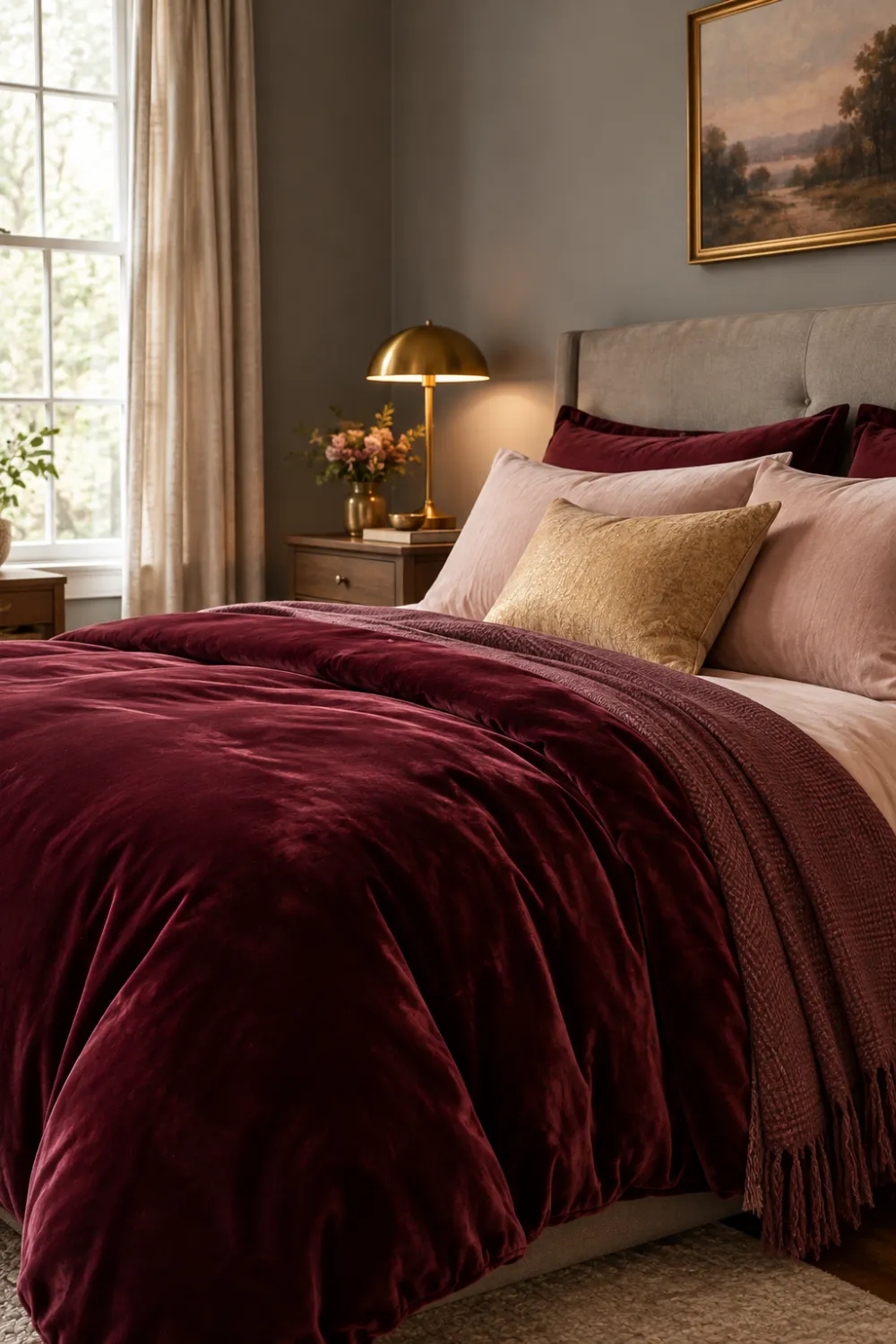 Burgundy Bedding