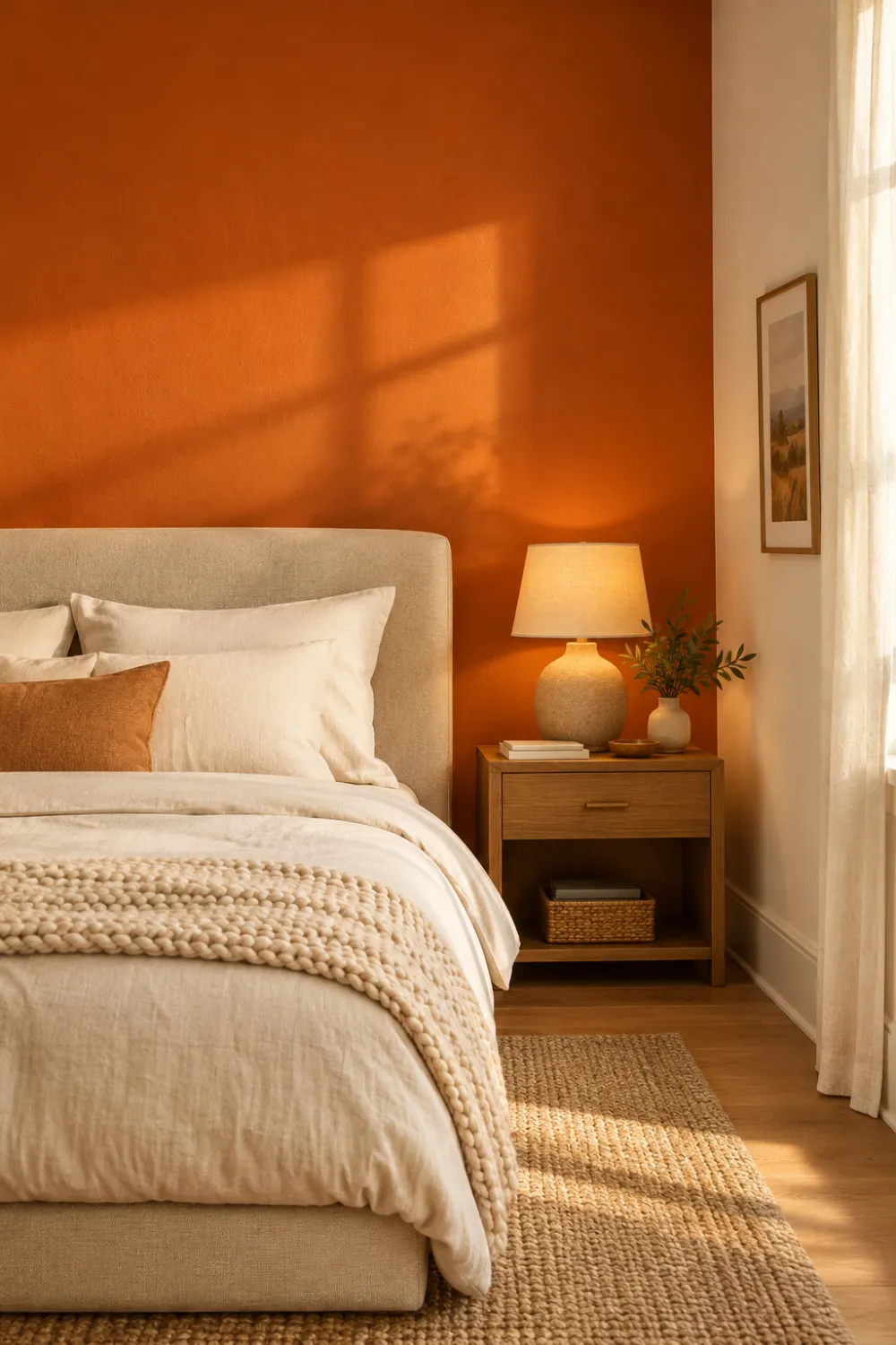 Burnt Orange Accent Wall