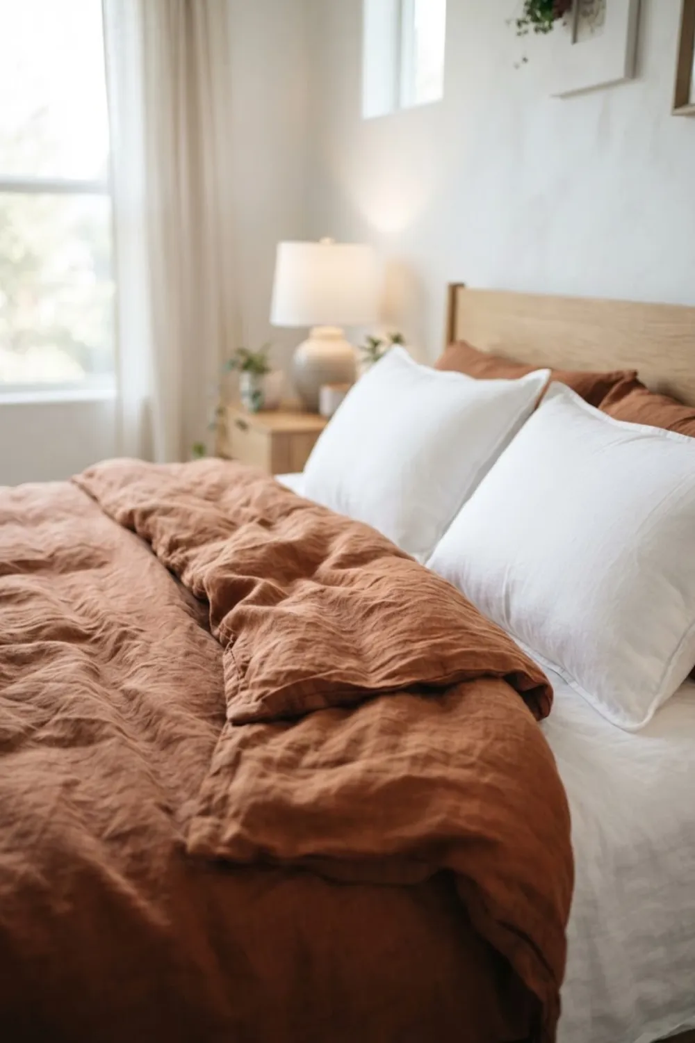 Burnt Sienna Linen Sheets