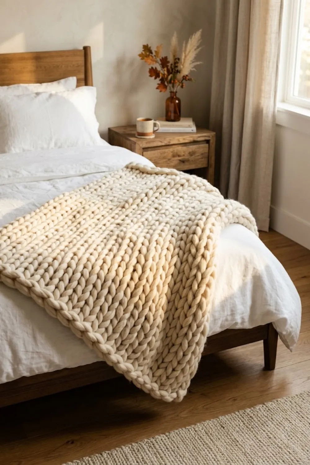 Chunky Knit Throw Blankets