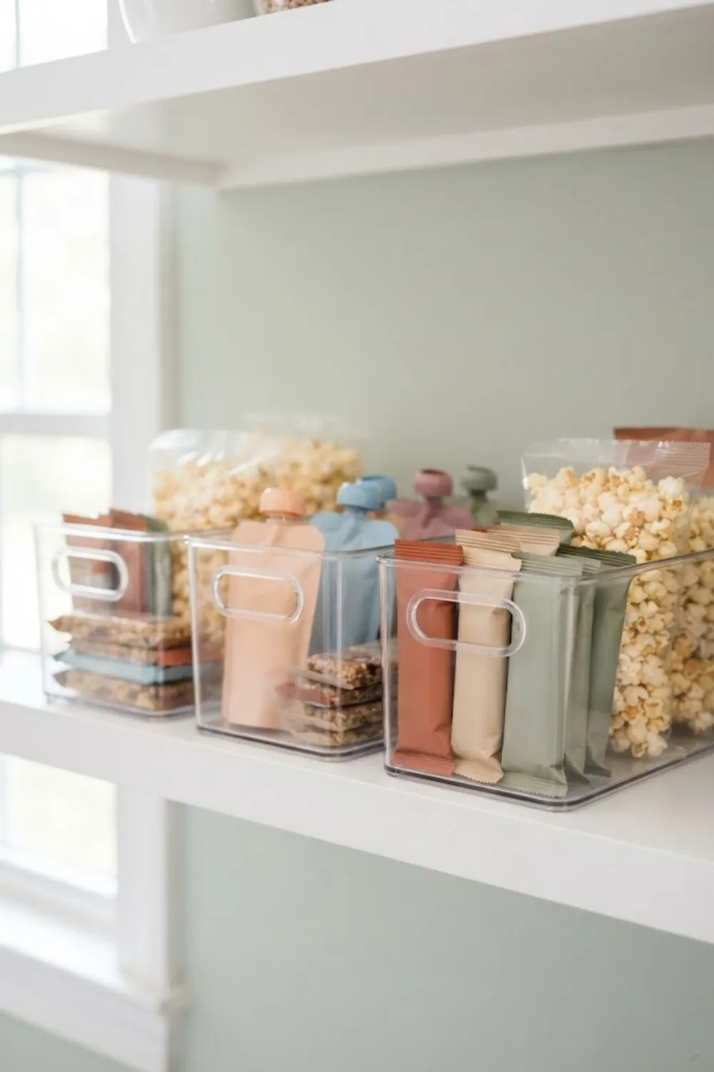 Clear Bins for Snacks