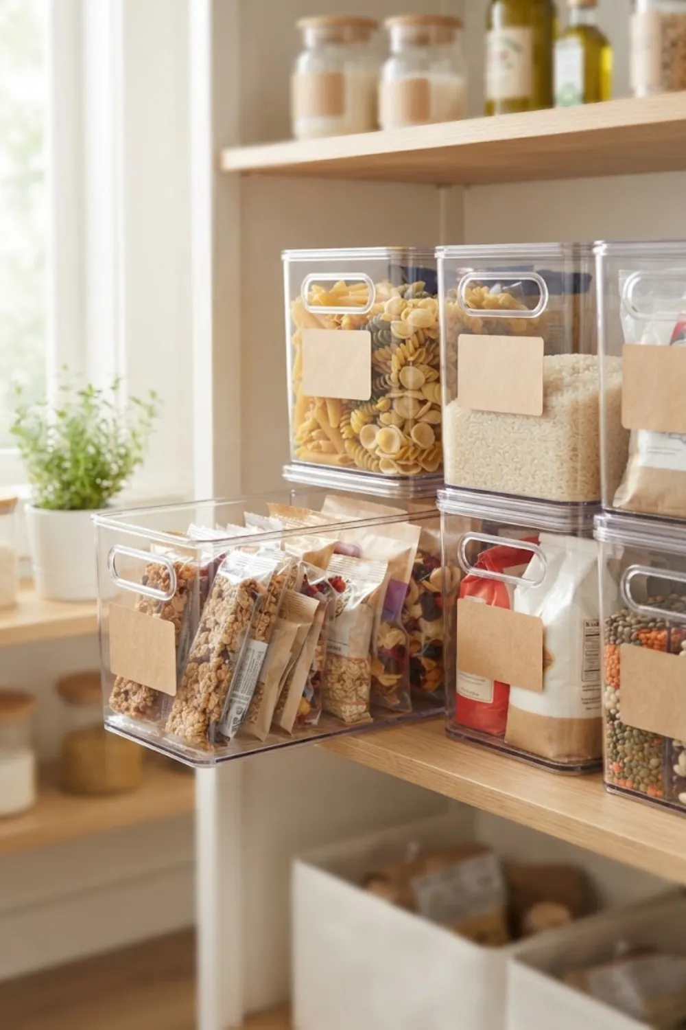 Clear Pantry Bins