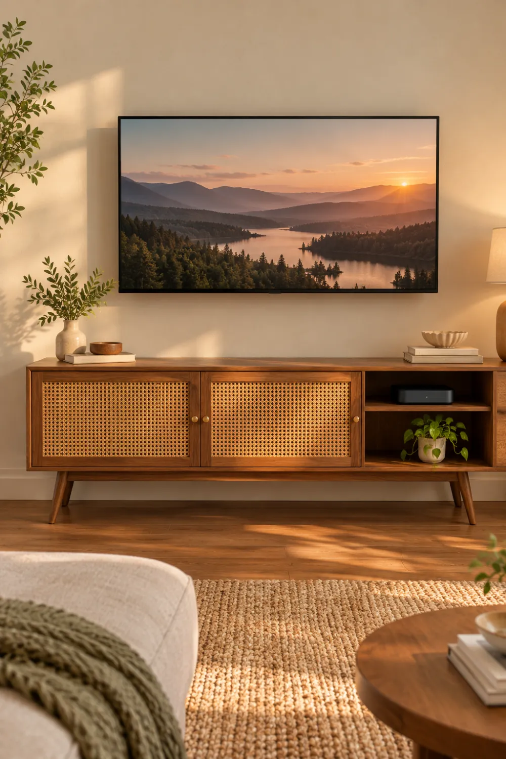 Closed-Door TV Stand