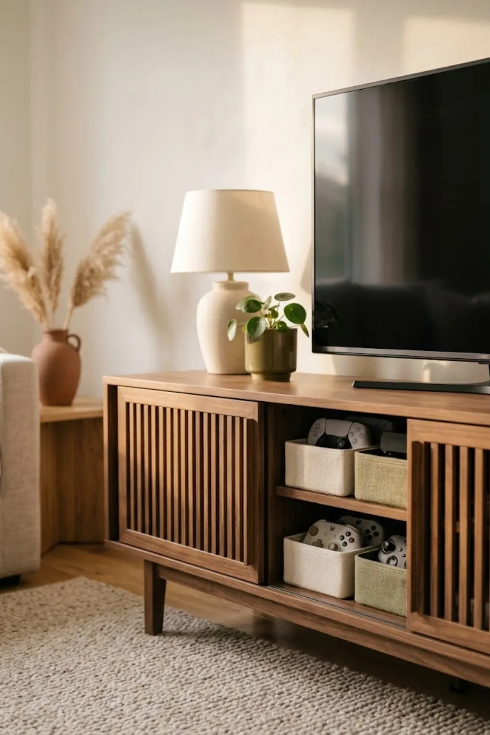 Closed-Door TV Stand
