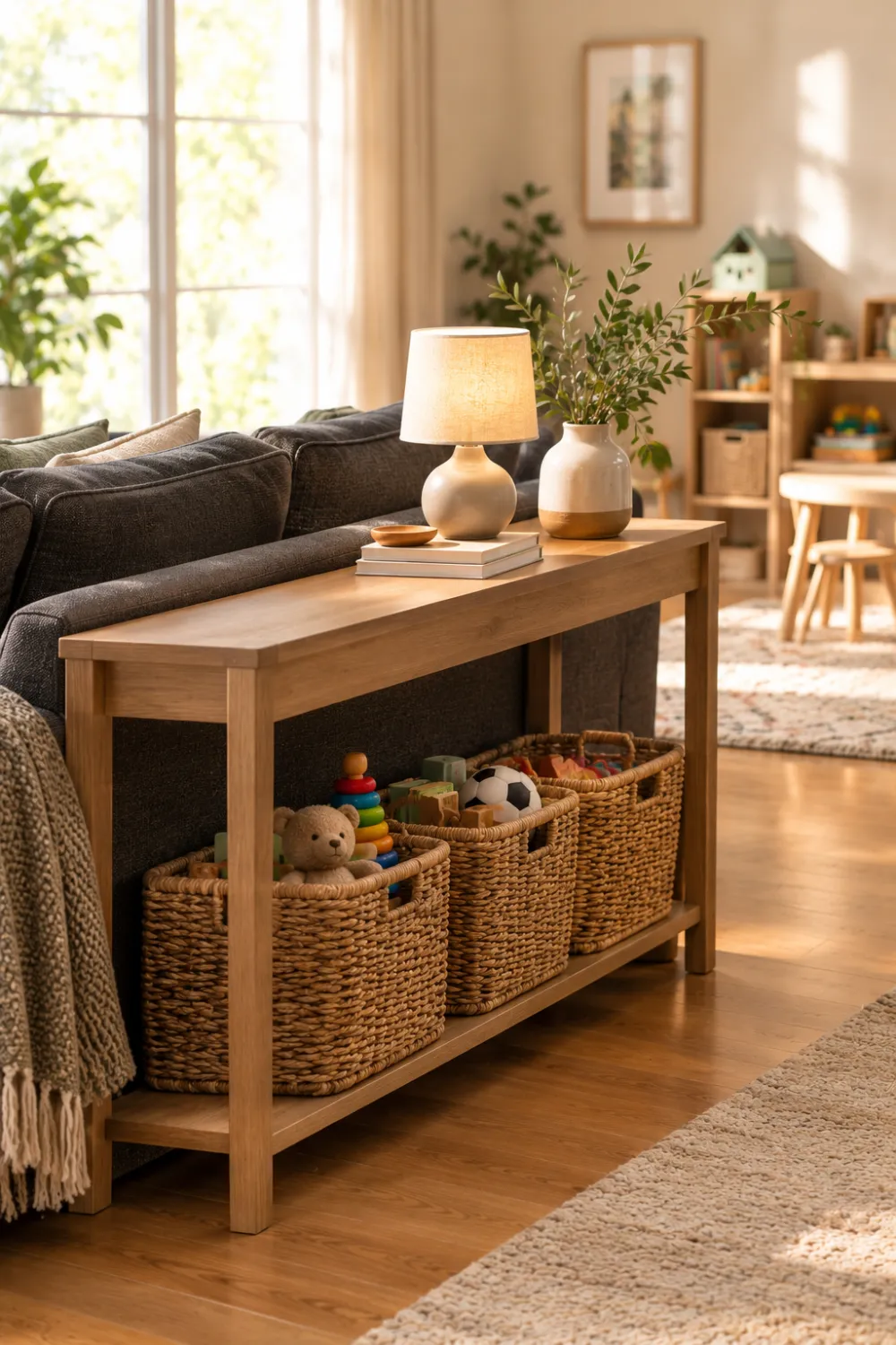 Console Table Behind the Sofa