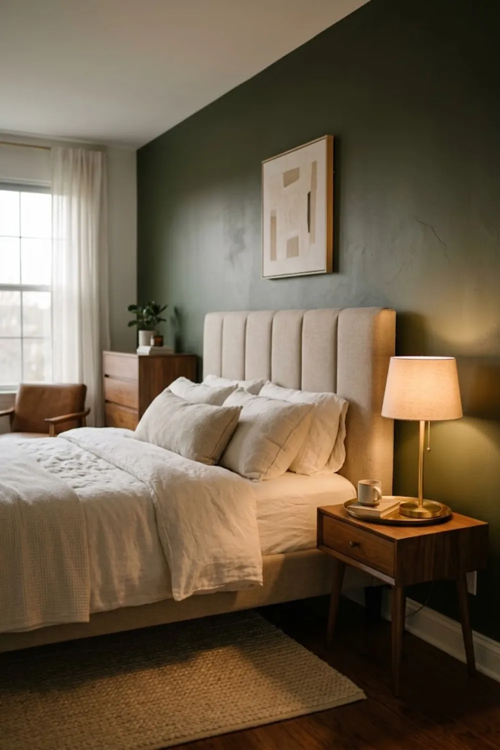 Dark Olive Accent Wall