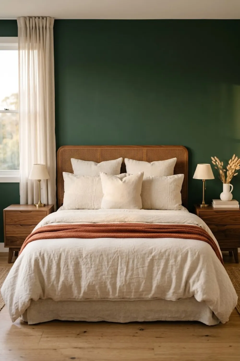 Deep Green Accent Wall