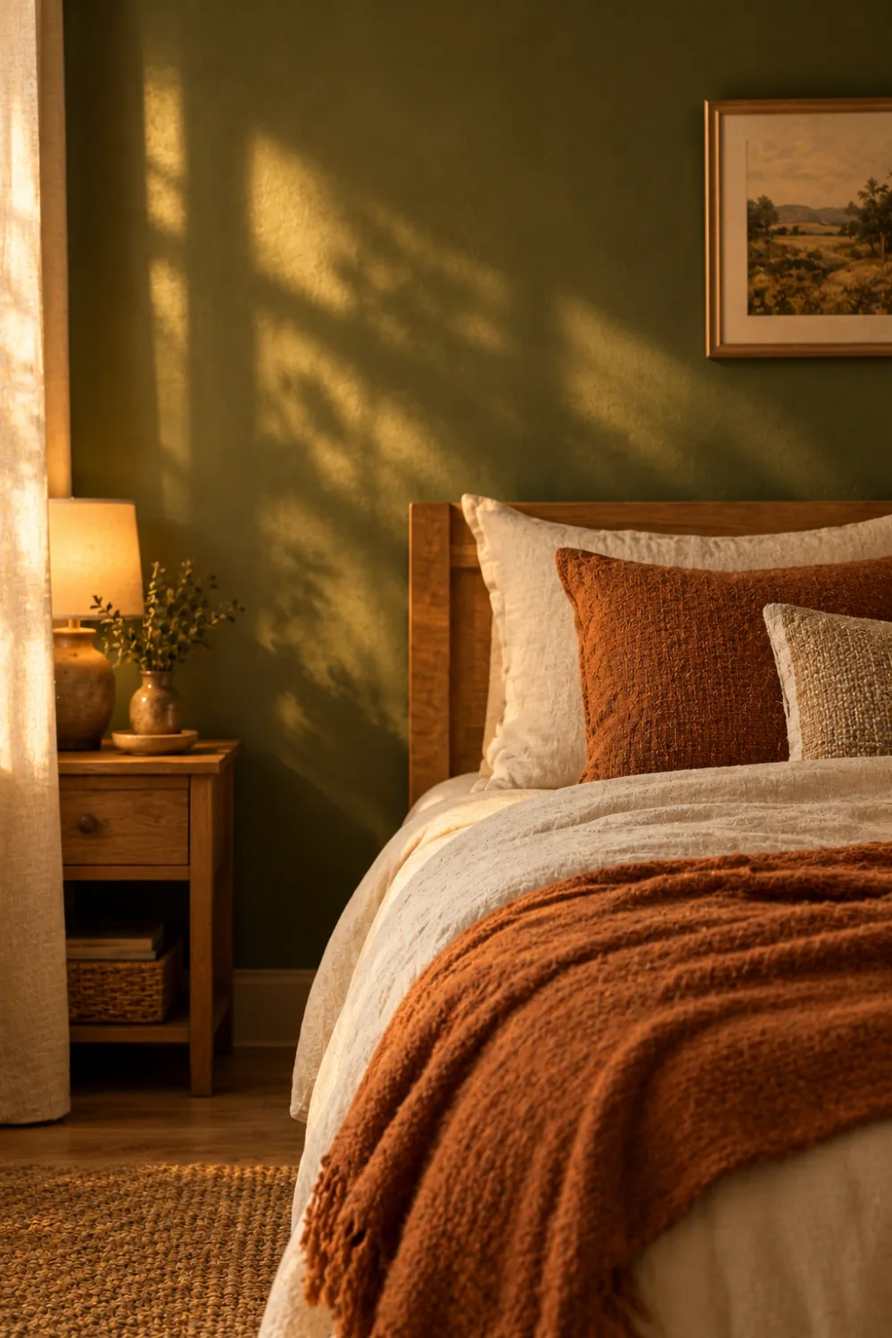 Deep Olive Accent Wall