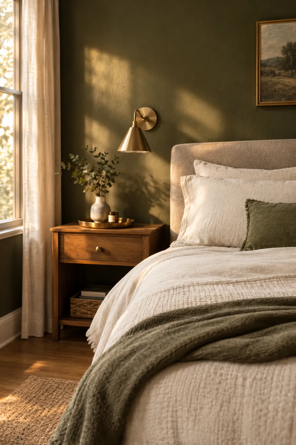 Deep Olive Walls