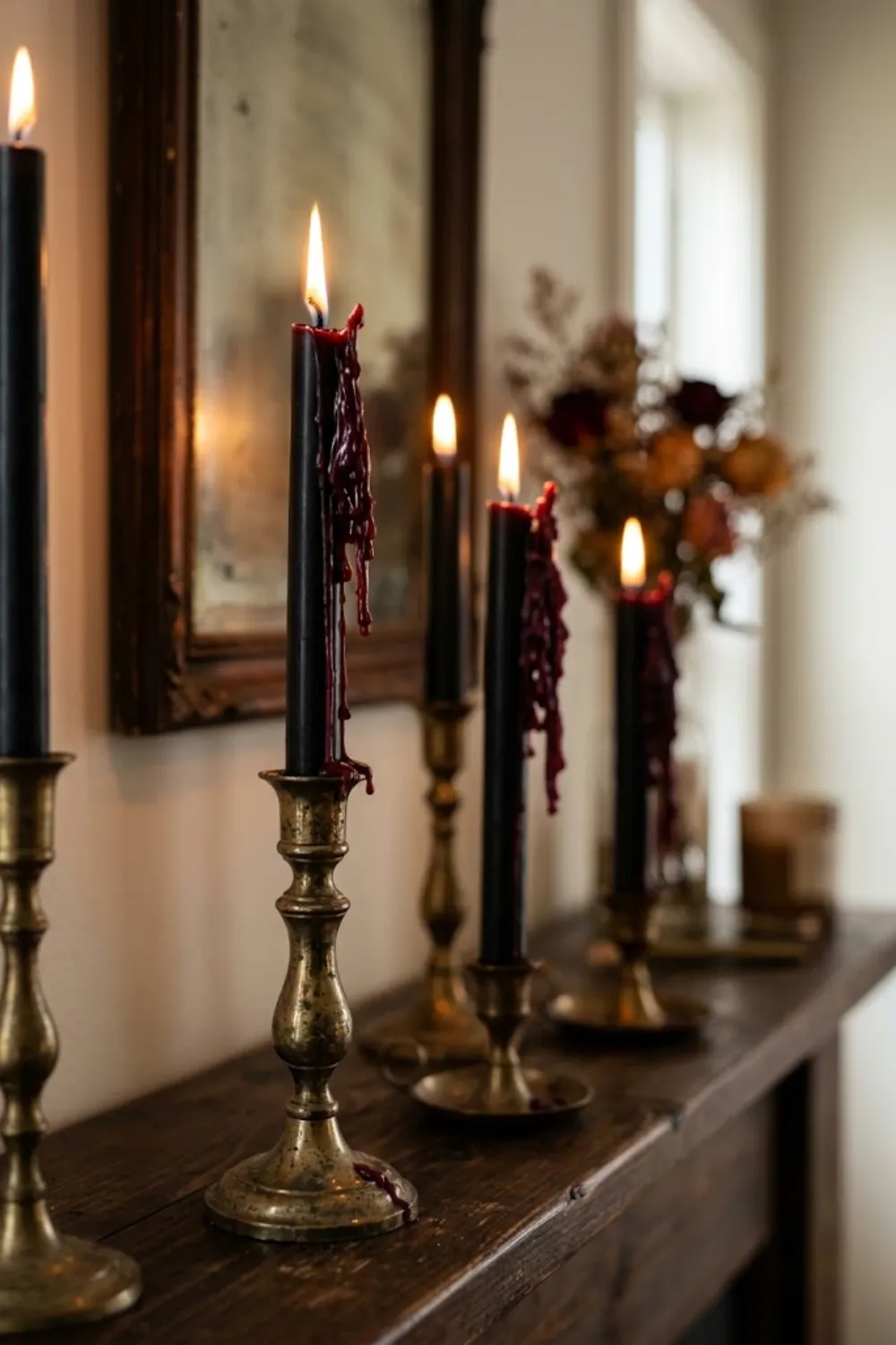Dripping Black Candles