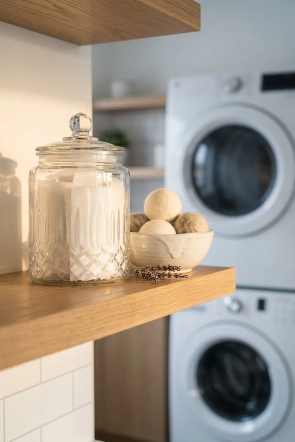 Dryer Sheet and Wool Ball Jar