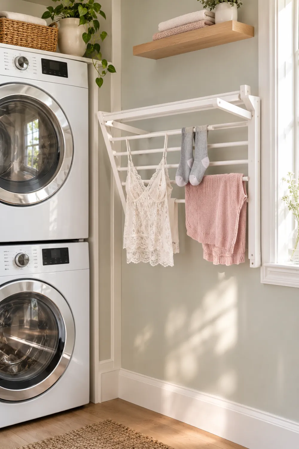 Fold-Down Drying Rack