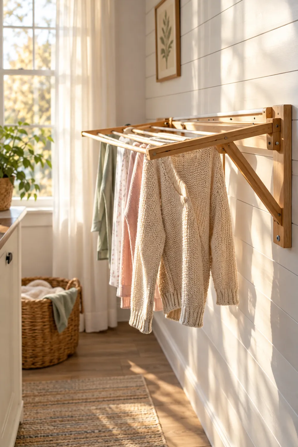 Fold-Down Drying Rack
