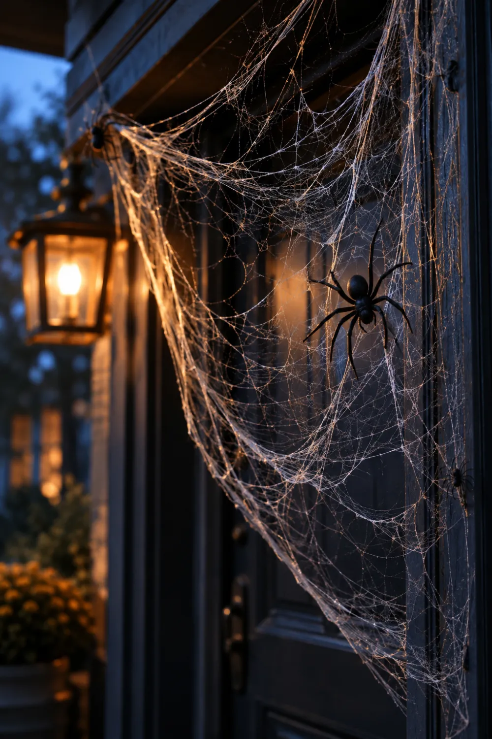 Giant Spiderweb Over the Doorway