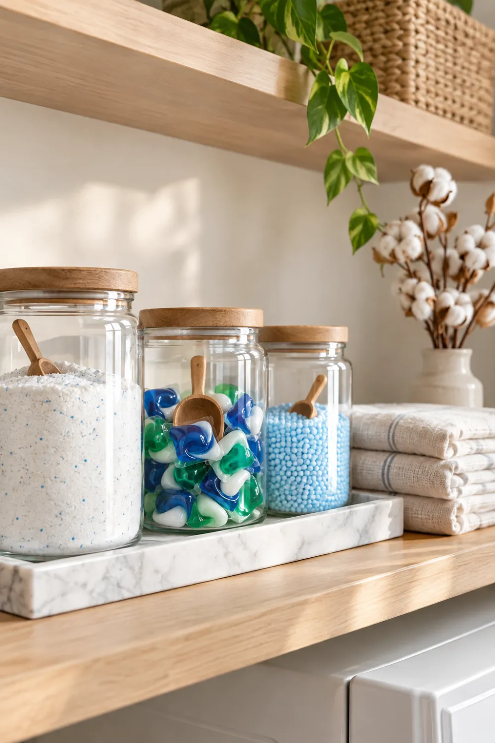 Glass Jar Detergent Station