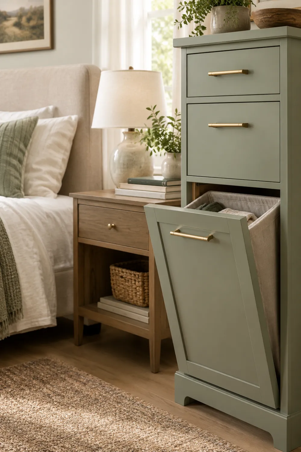 Hidden Hamper Cabinet