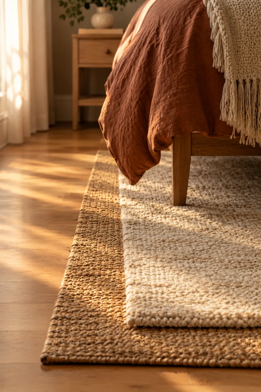 Jute and Wool Rug Layers