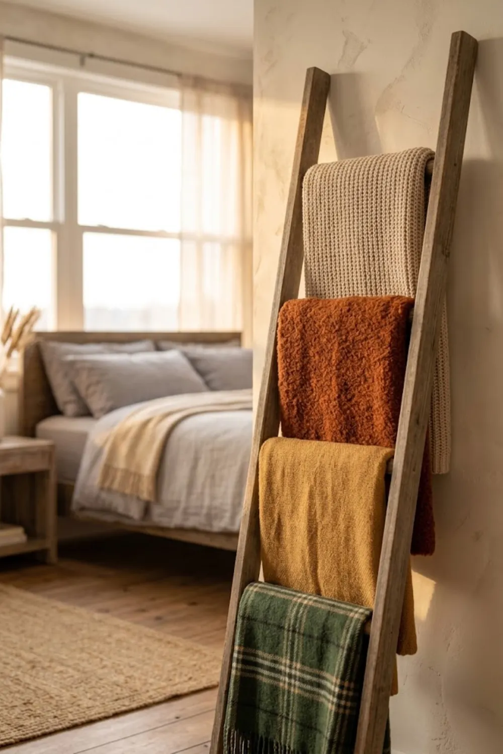 Ladder Blanket Rack