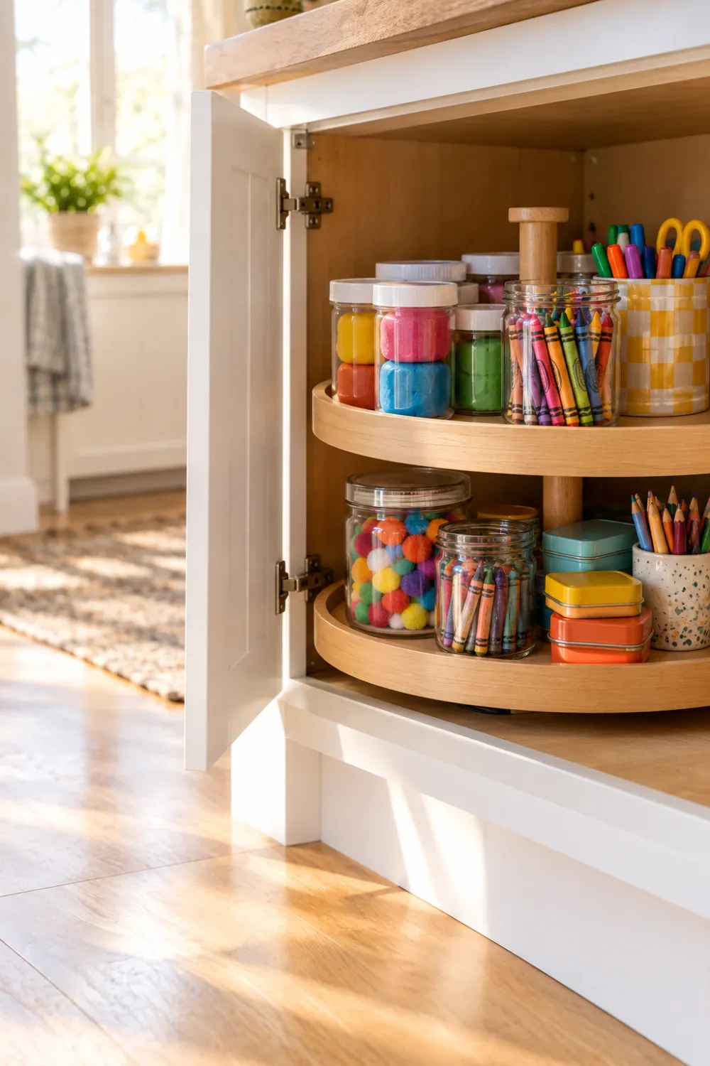 Lazy Susan in a Cabinet
