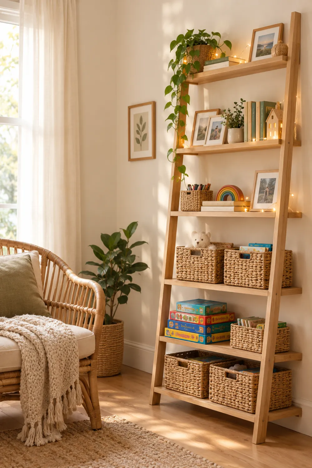 Leaning Ladder Shelf