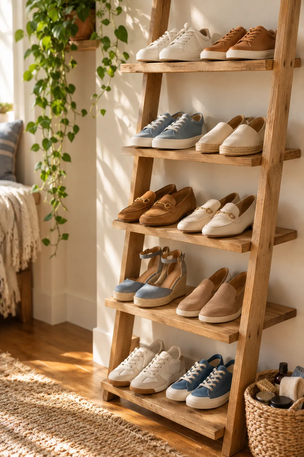 Leaning Ladder Shelf