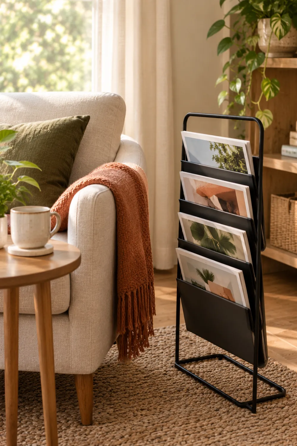 Magazine Rack with a One-In, One-Out Rule