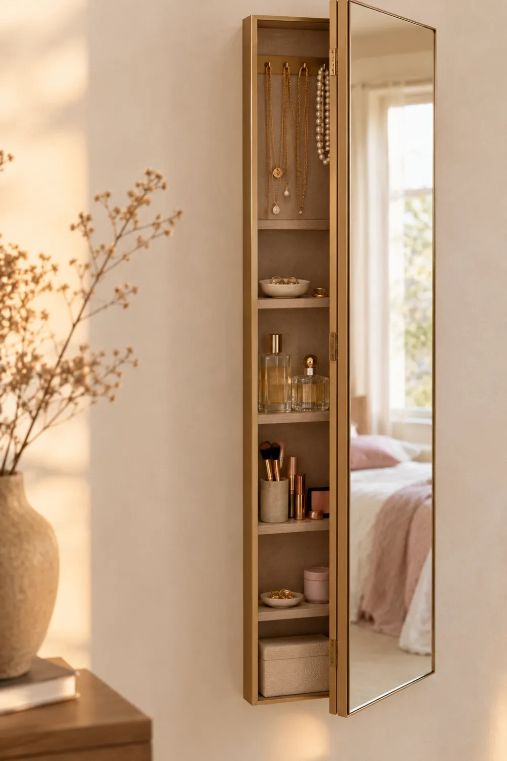 Mirror With Hidden Storage