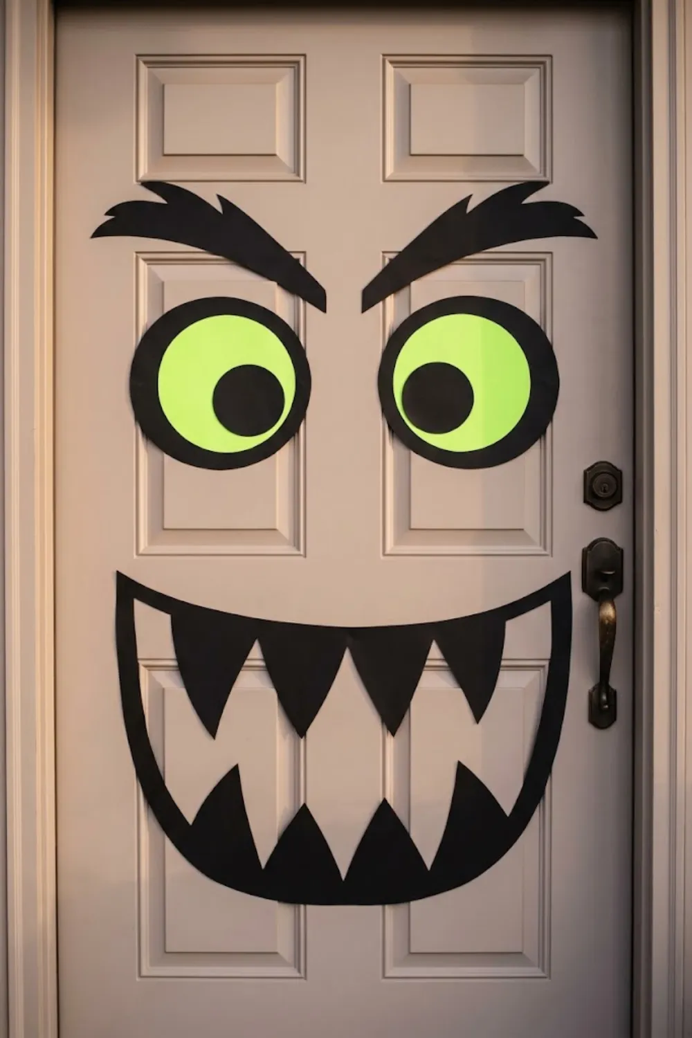 Monster Face Door Silhouette
